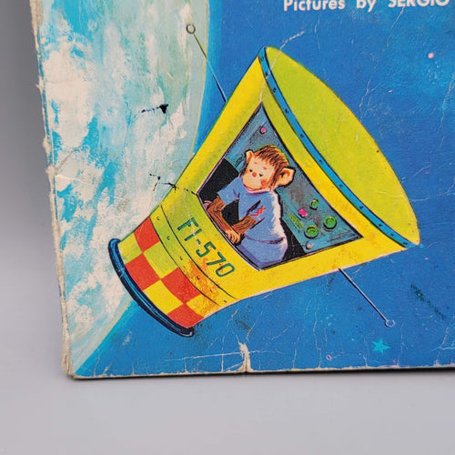 Childrens The Monkey In The Rocket Wonder Books Easy Reader PB 1962