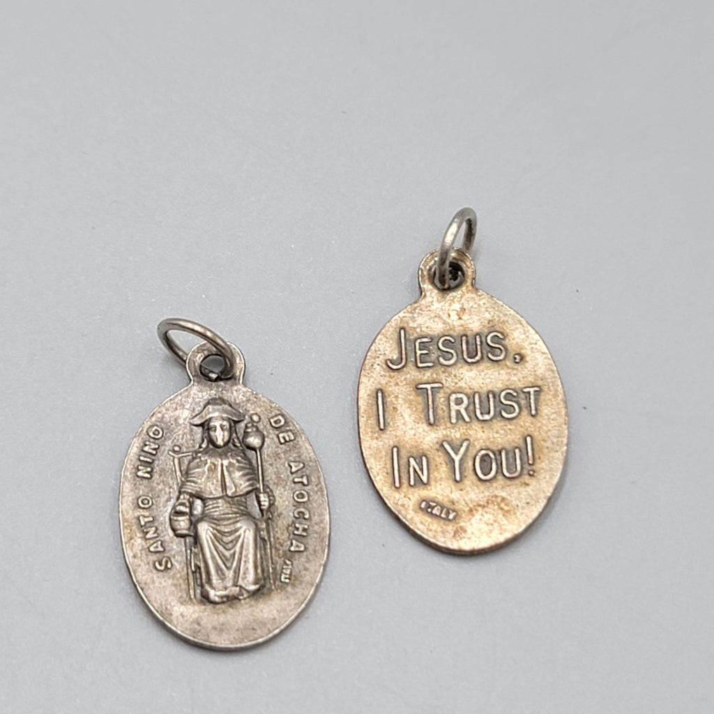 Vintage Catholic Medals Lot Our Lady of Guadalupe Divine Mercy Jesus Italy Charm