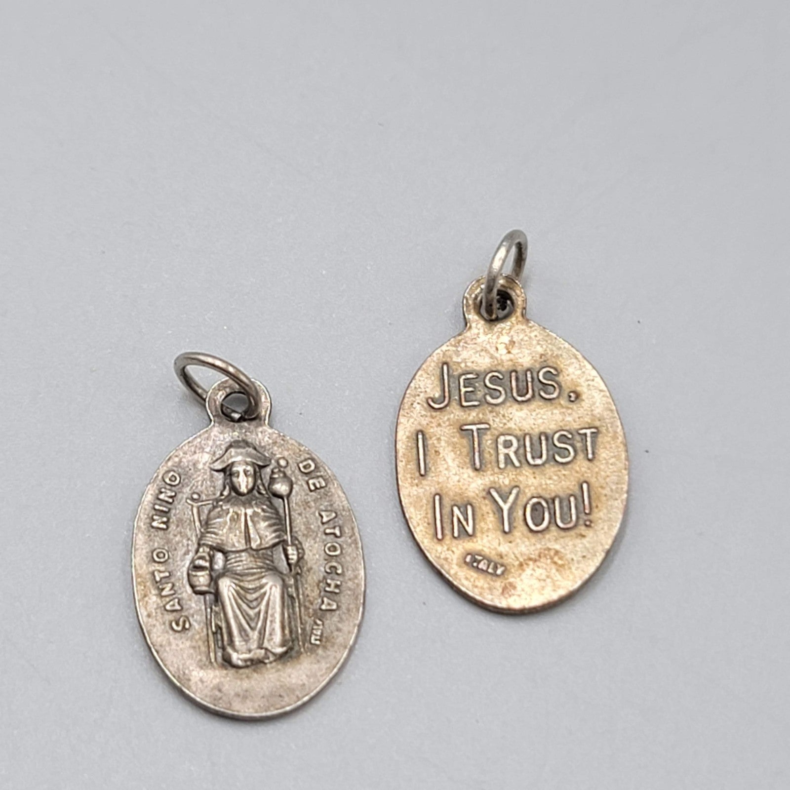 Vintage Catholic Medals Lot Our Lady of Guadalupe Divine Mercy Jesus Italy Charm