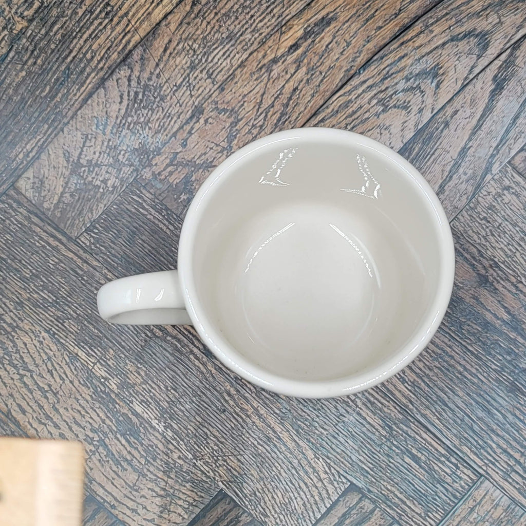 Longaberger Pottery Coffee Mug Blue White Made USA Handle Microwave Safe