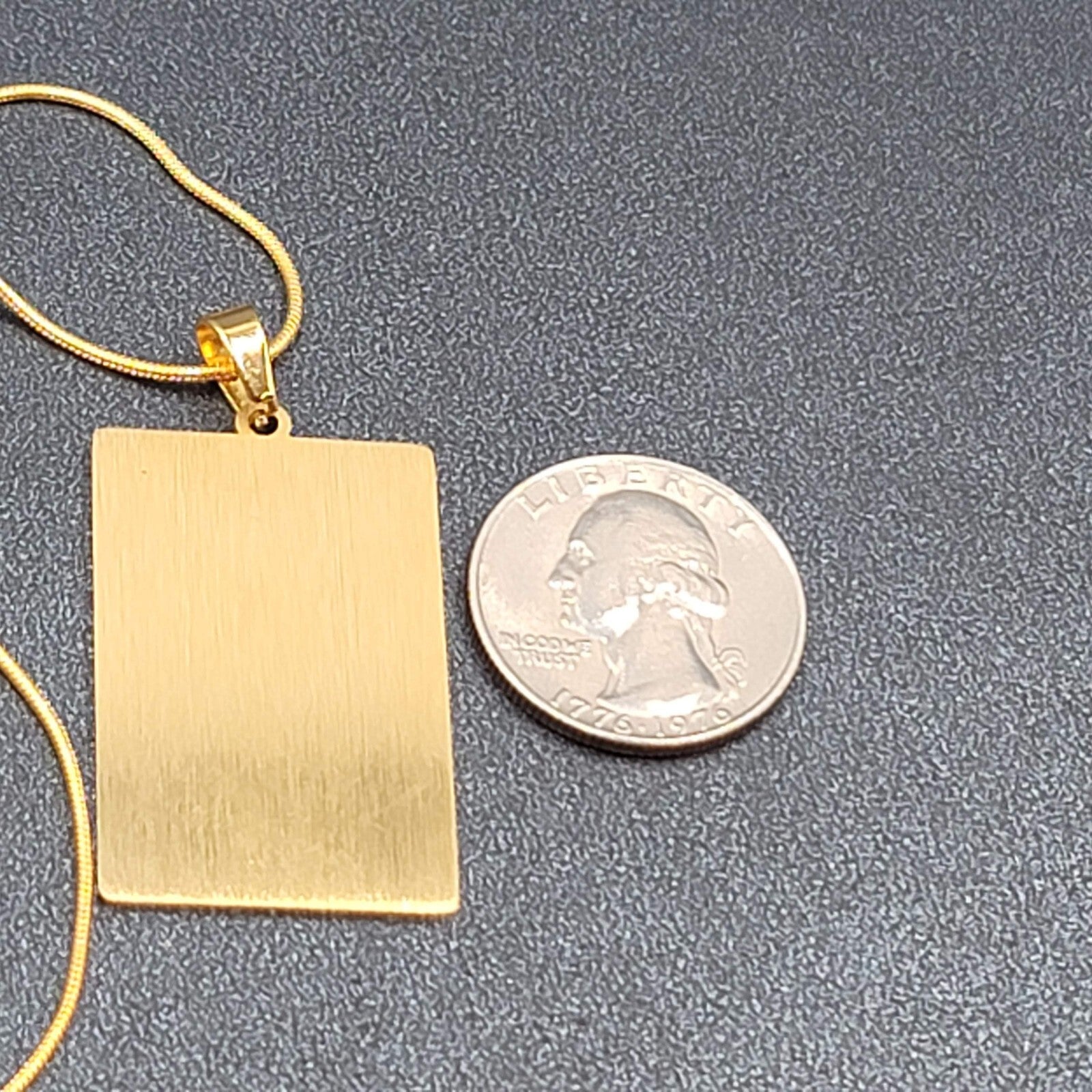 The EMPEROR Tarot Card Pendant Necklace Major Arcana Gold tone 18”.