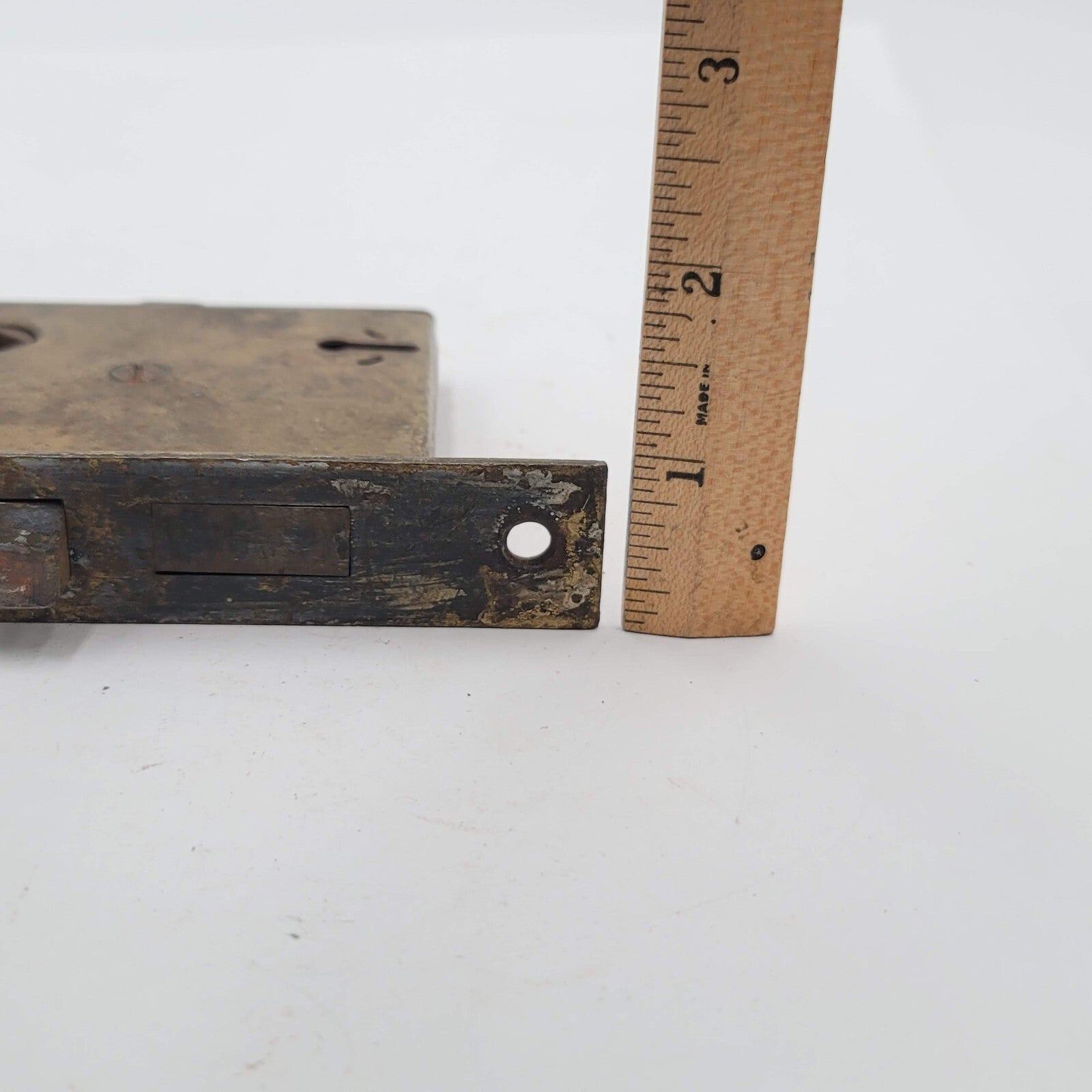 Vintage Mortise Lock Door Hardware Salvage Skeleton Keyhole NO Key 3230
