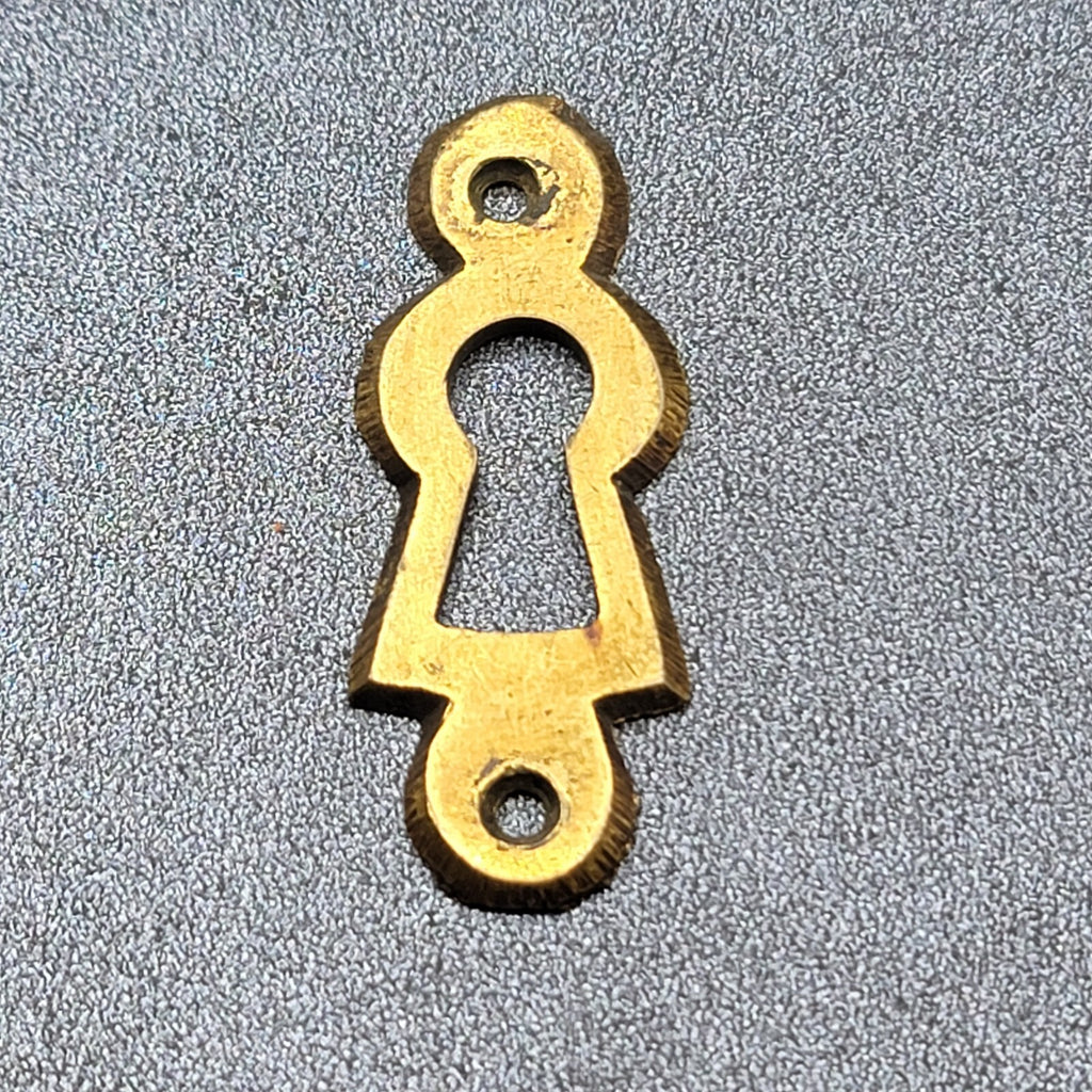 Vintage Brass Skeleton Keyhole Escutcheon SINGLE ONLY 6013