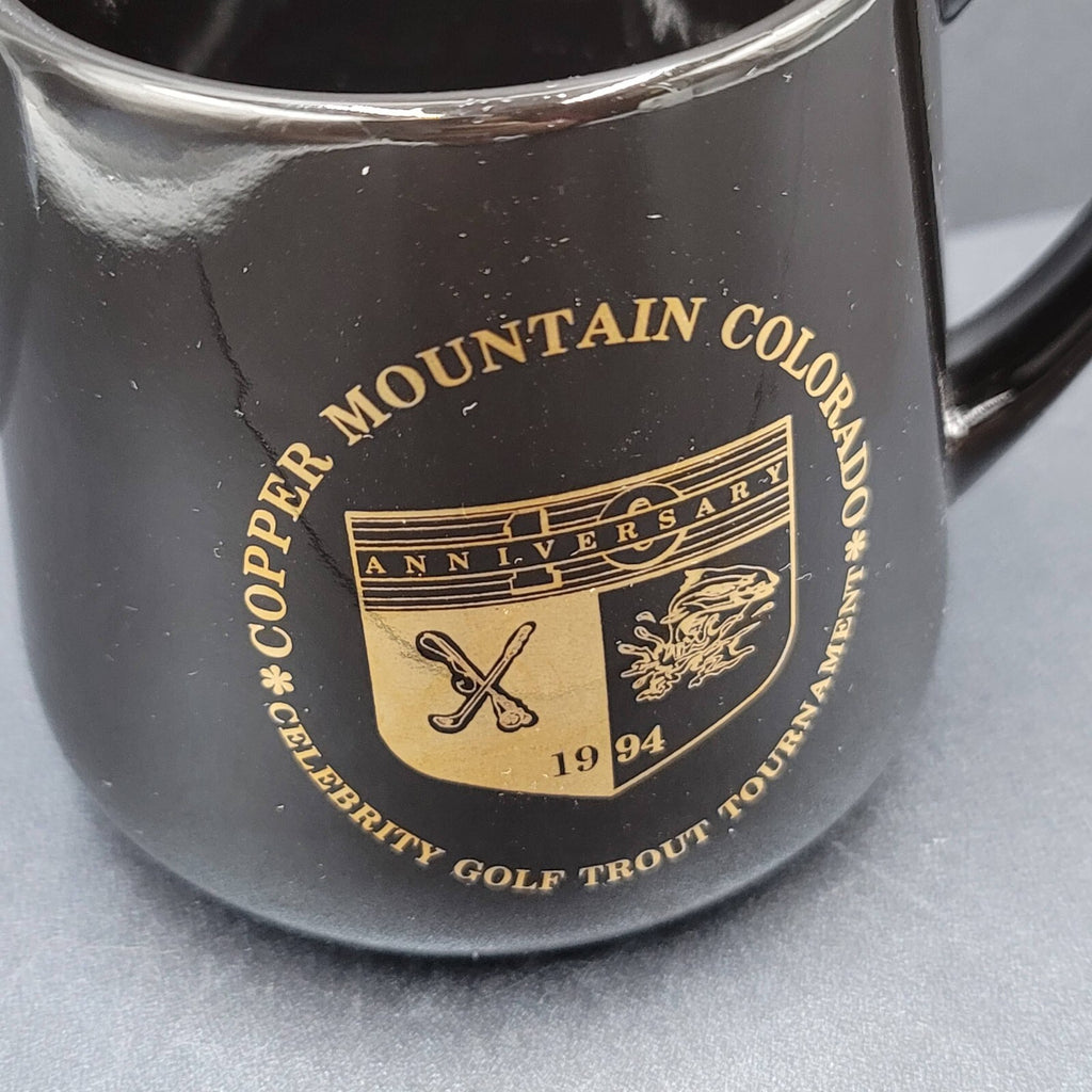 Copper Mountain Colorado Celebrity Golf Trout Tournament 1994 Black Coffee Mug