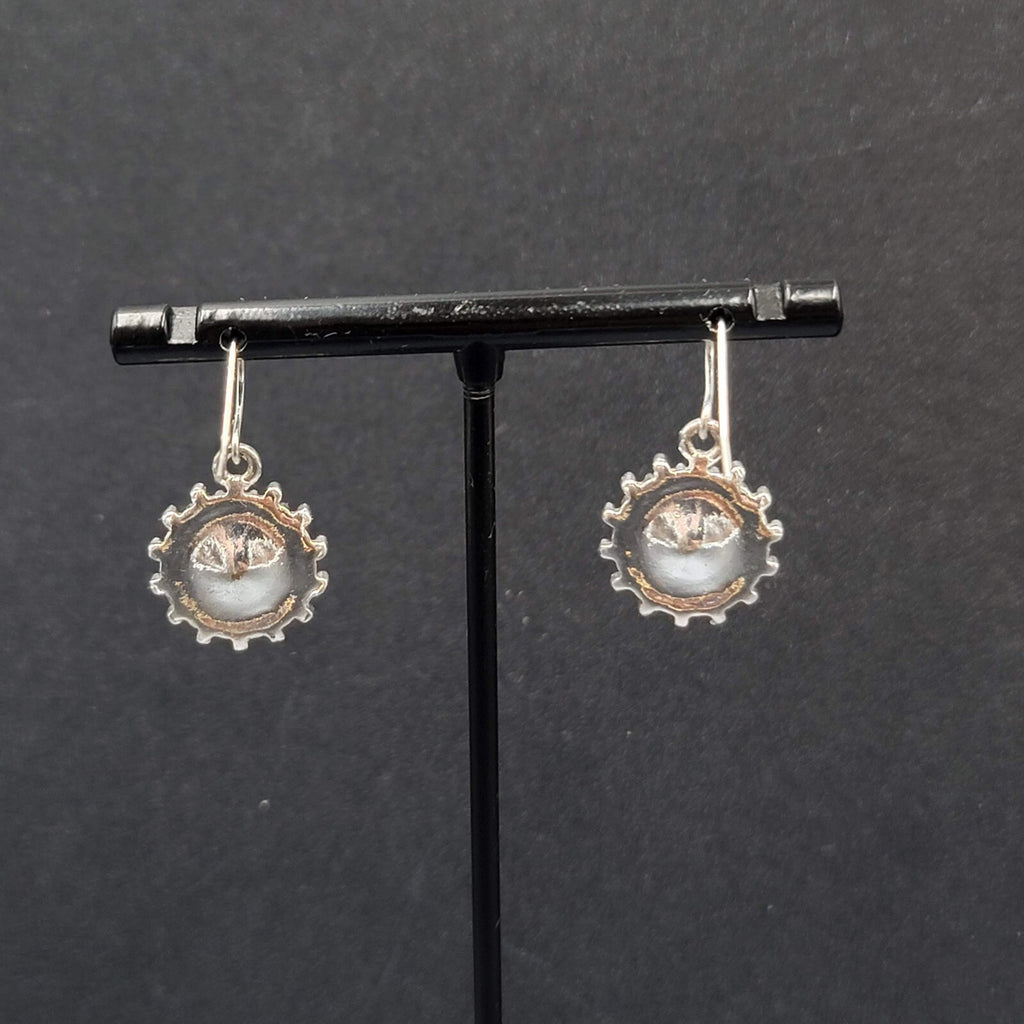 Pierced Earrings Silver Plated Crystal Rhinestone Dangle 3/4"