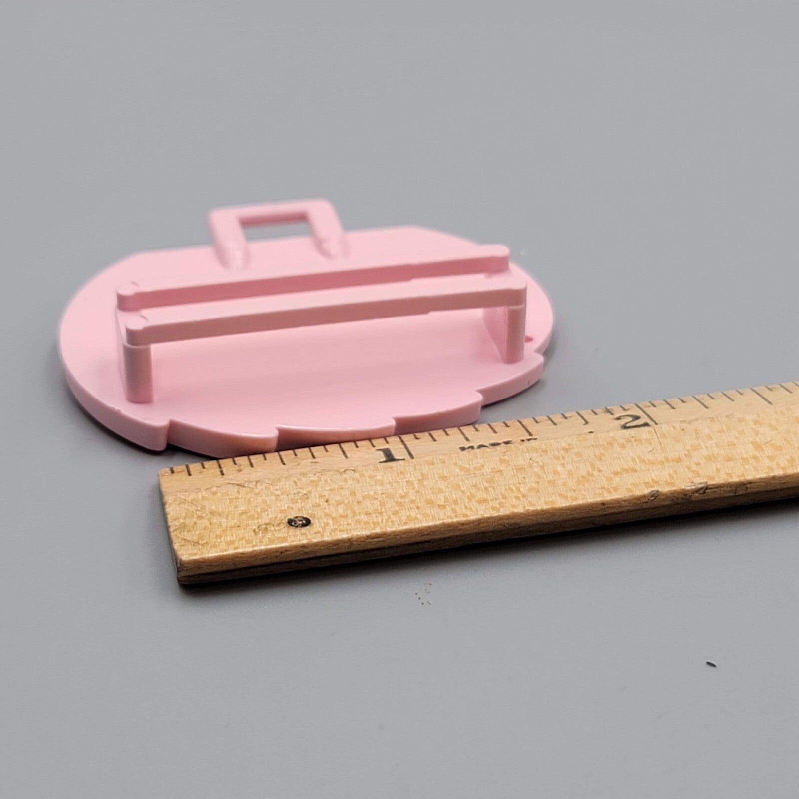 Vintage Belt Buckle Pink Plastic Mid Century