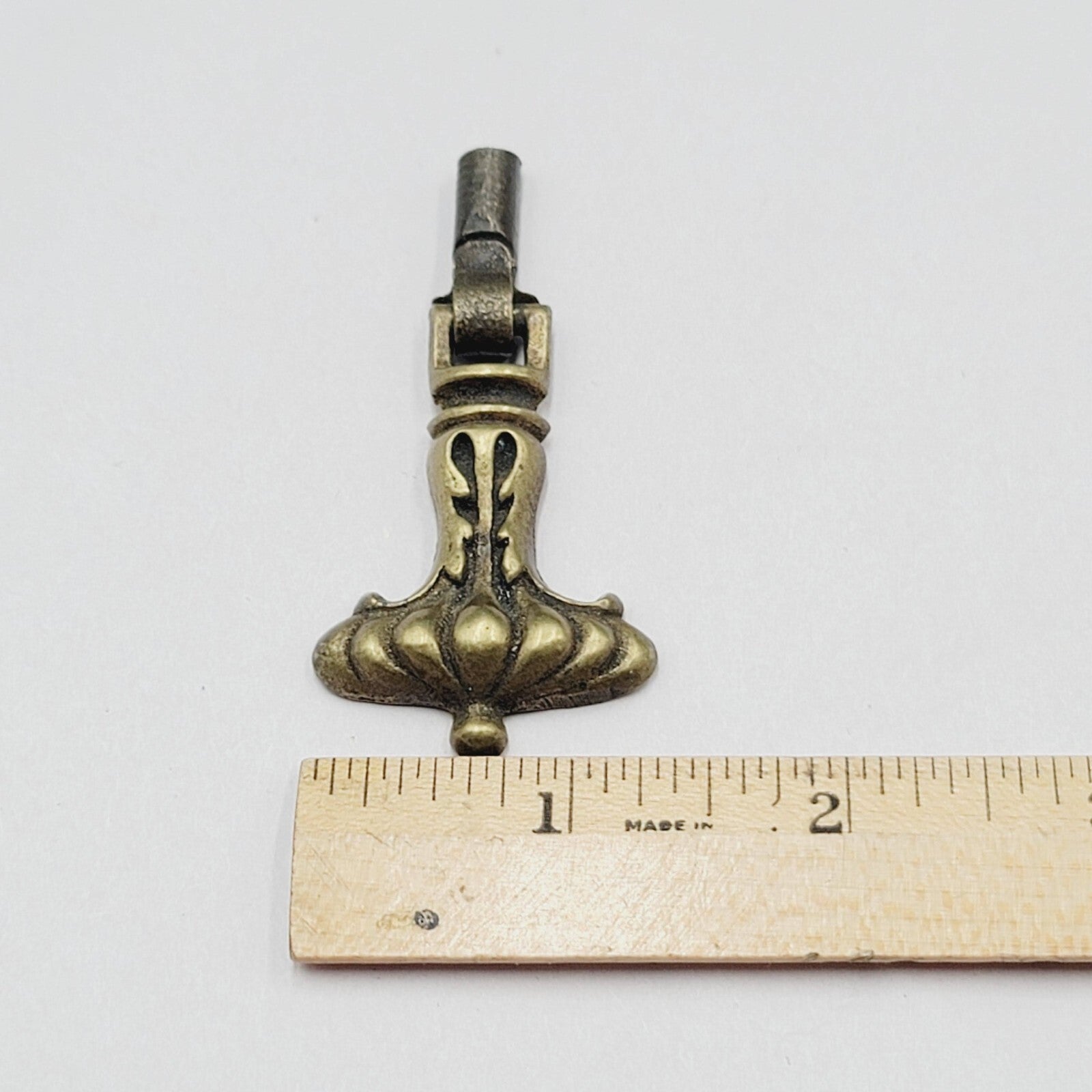 Vintage Brass Drawer Pull Salvage Hardware Reclaimed Part SINGLE ONLY 1 7/8"
