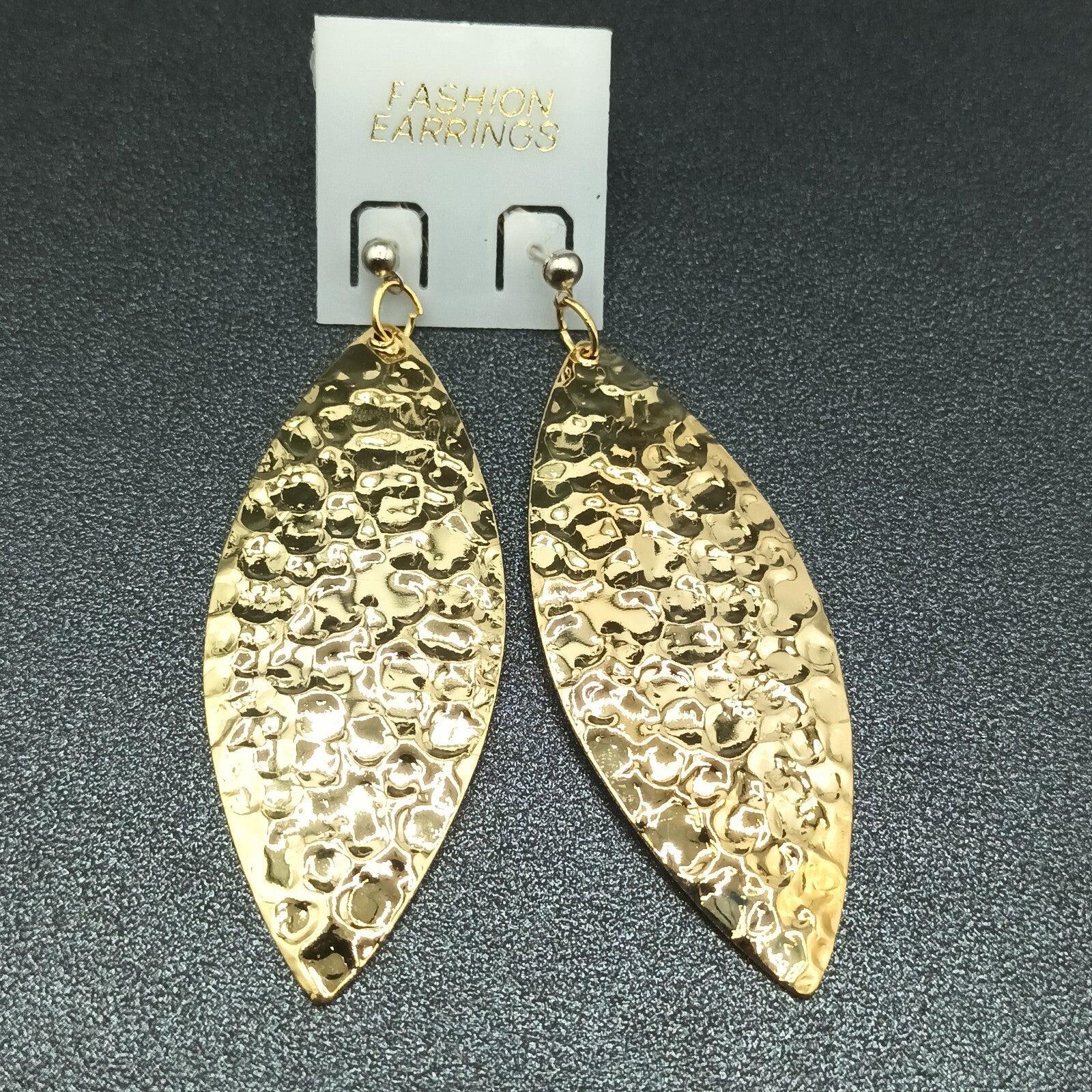 3 Pairs Vintage Pierced Earrings 80s Silver tone Gold tone Dangles NOS