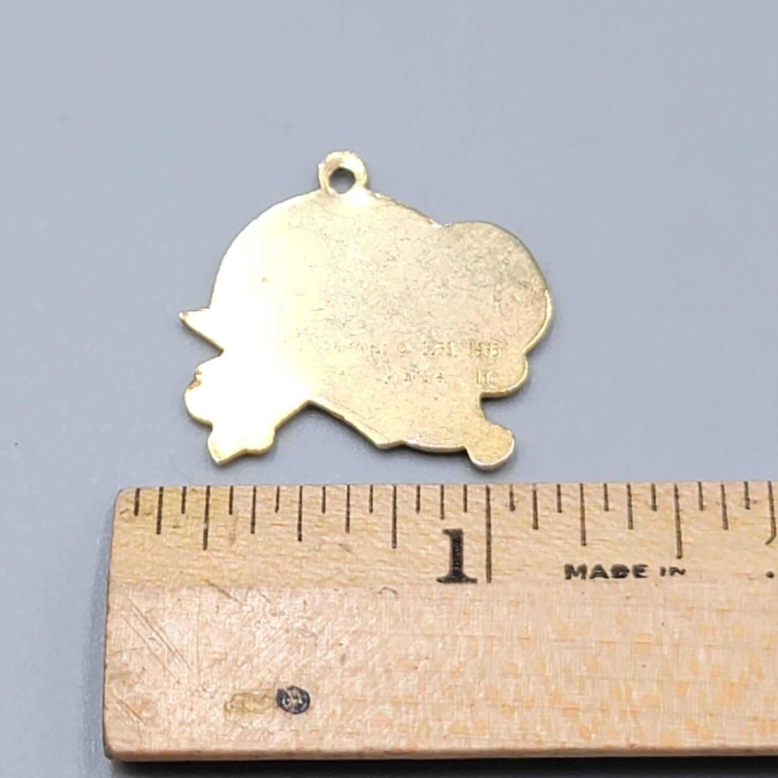 Vintage Snoopy GRANDFATHER Charm Rainbow Woodstock Blue Star Gold tone 7/8"
