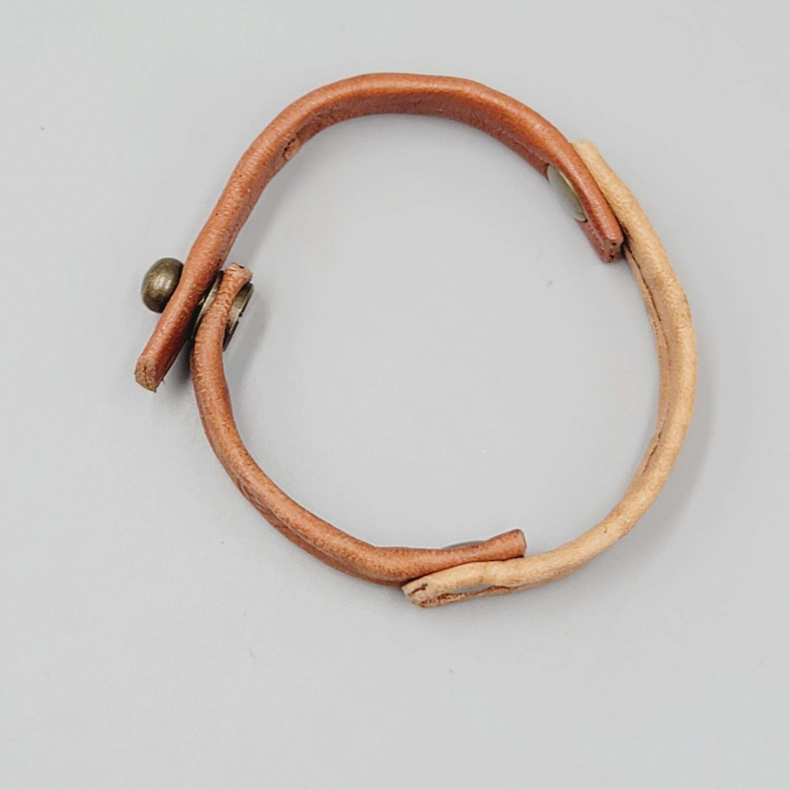 Handmade Leather Bracelet Adjustable Unisex Rustic Snap Closure Boho Jewelry Gif