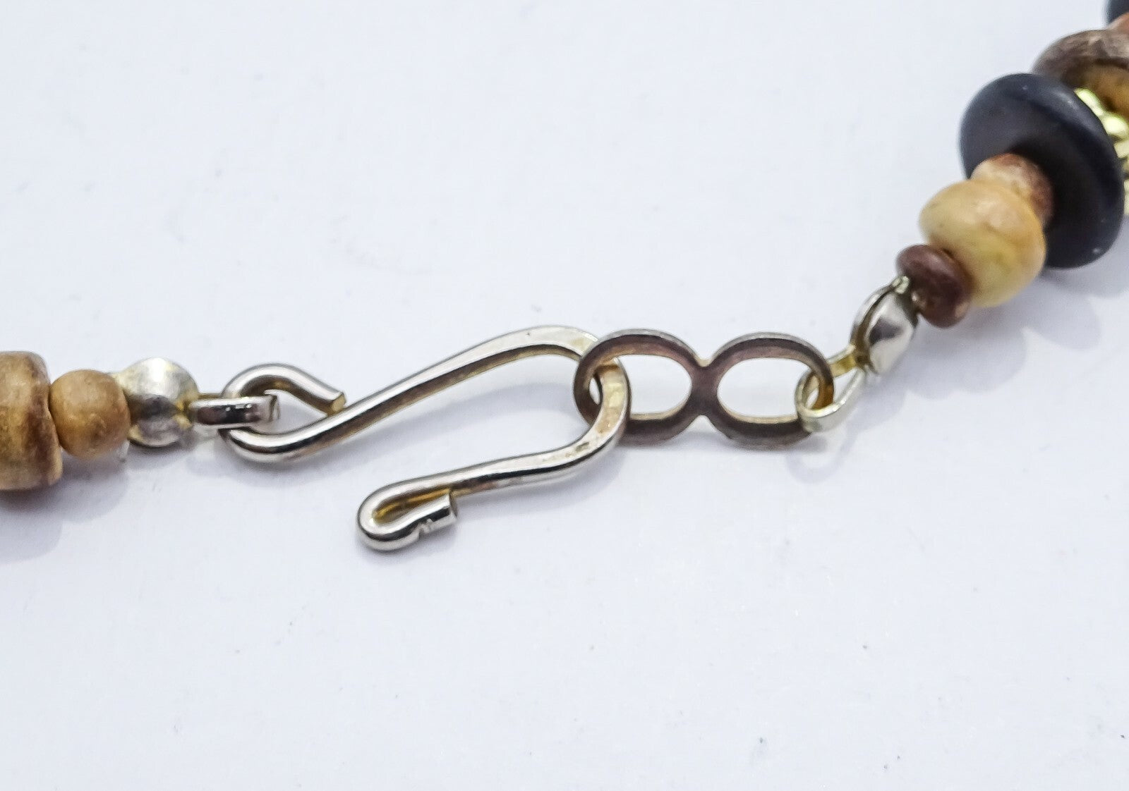 Multi Strand Wood Coconut Handmade Bead Necklace 31"