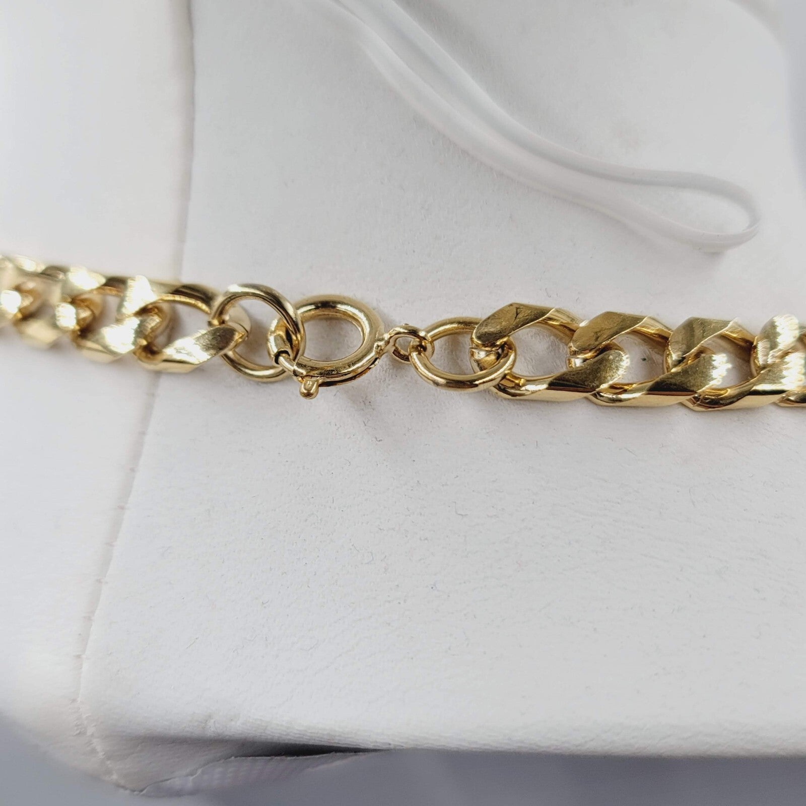 Vintage Heavy Gold Tone Thick Chain Station Red Accents 30"