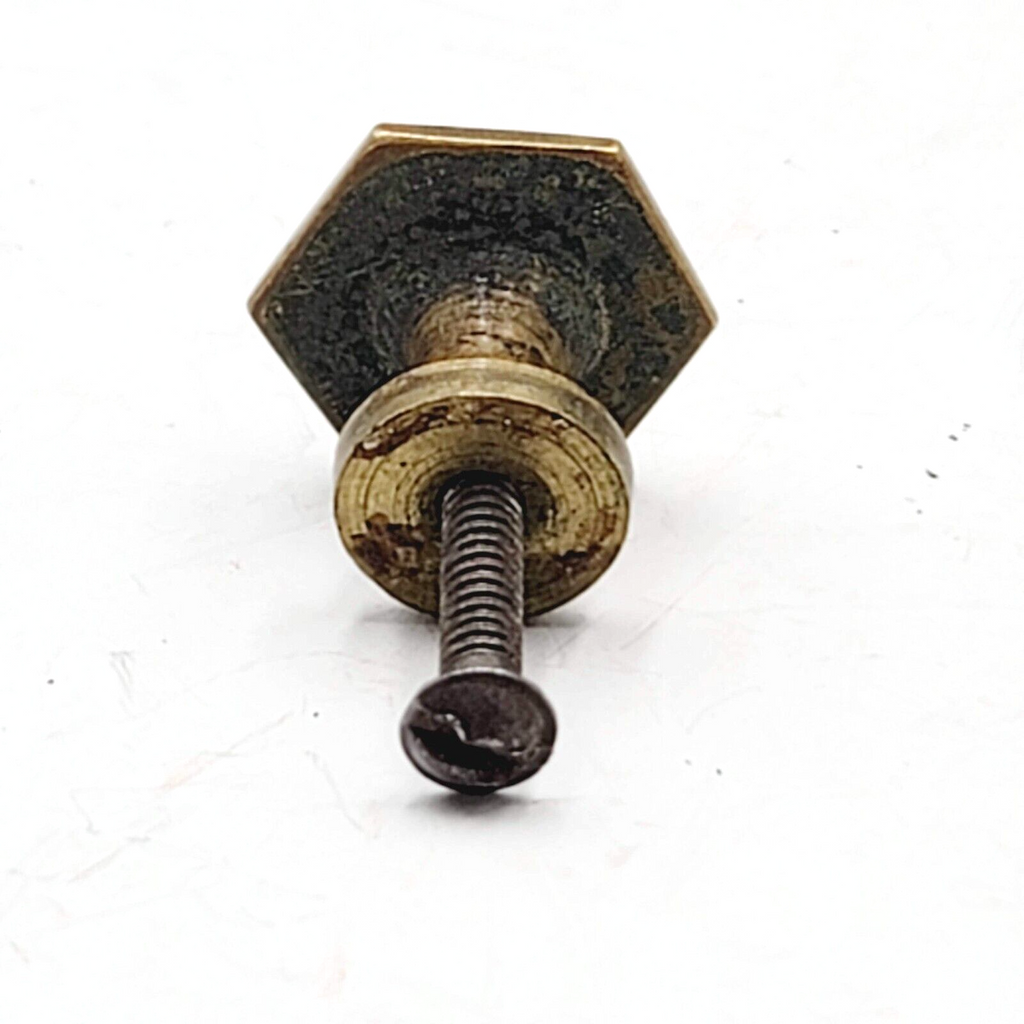 Vintage Drawer Pull Brass Salvage Hardware 1 1/8" SINGLE ONLY