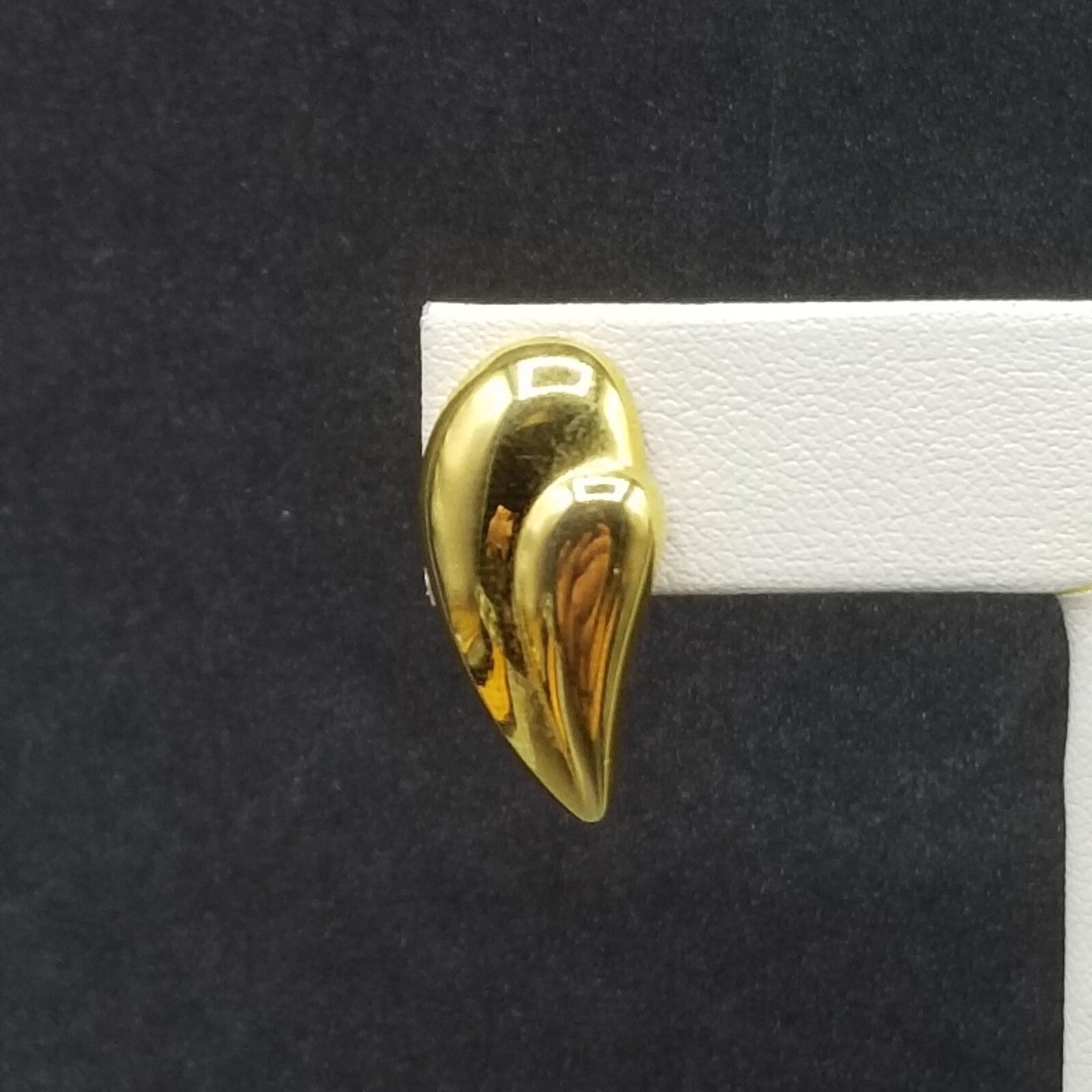 Vintage Clip on Earrings Gold Plated Statement Drop Stud 1"