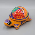 Turtle Animal Mexican Talavera Figure Trinket Box Folk Art Pottery Redware Clay