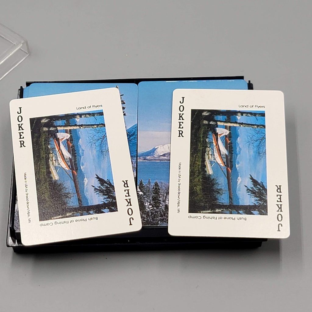 Vintage Playing Cards Souvenir Alaska Two Decks In Plastic Case Alyeska Pipeline
