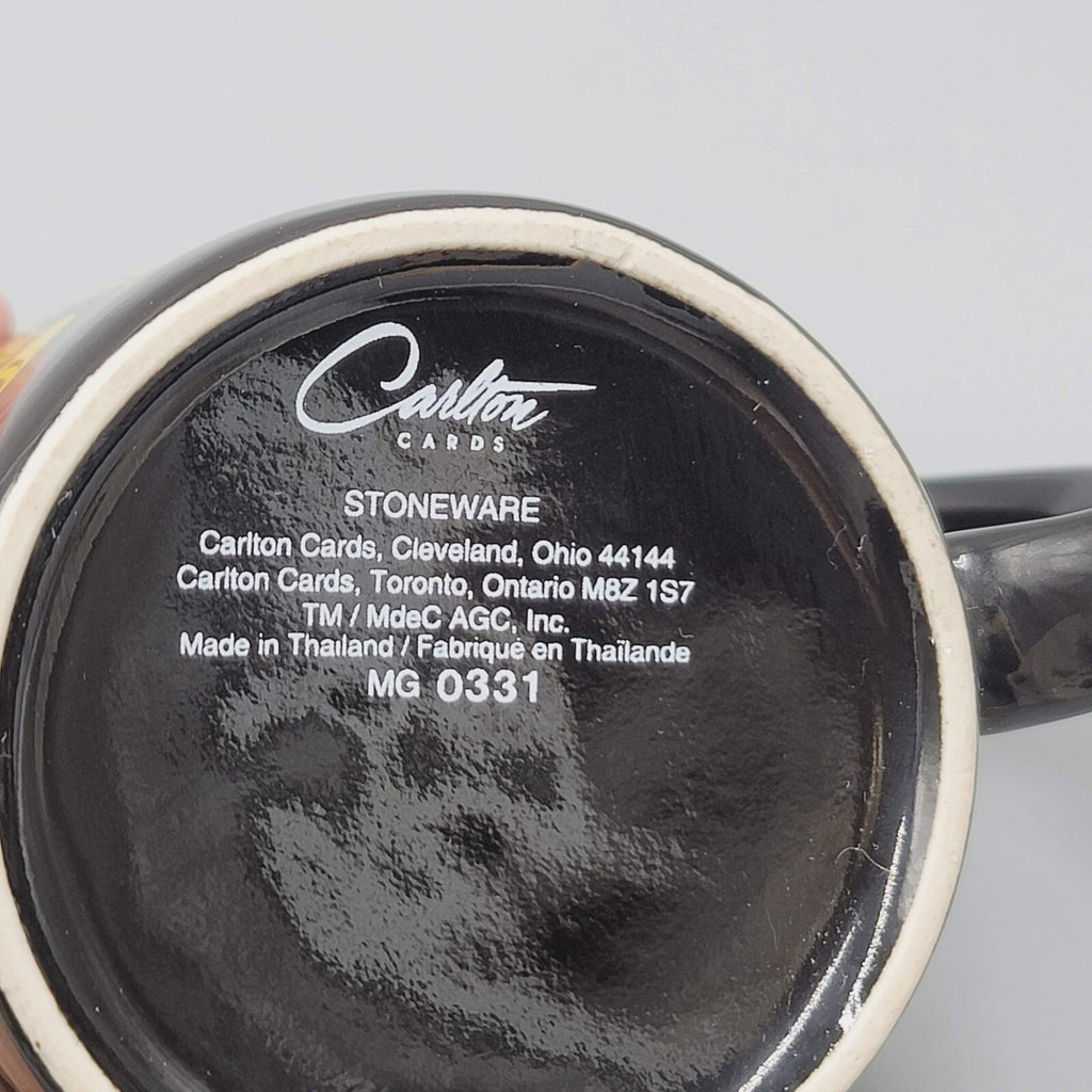 Older Than Dirt Coffee Mug Carlton Cards Stoneware Black Yellow