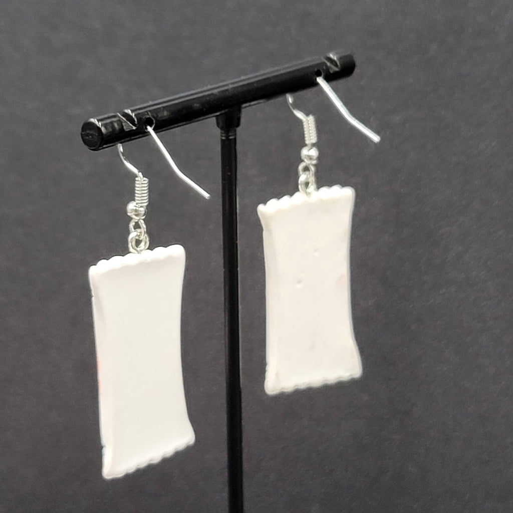 New PAYDAY Candy Bar Pierced Earrings Acrylic Dangle 1.5"