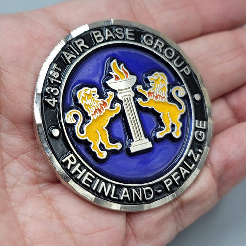 431st Air Base Group RHEINLAND PFALZ GERMANY CHALLENGE COIN People First 2"