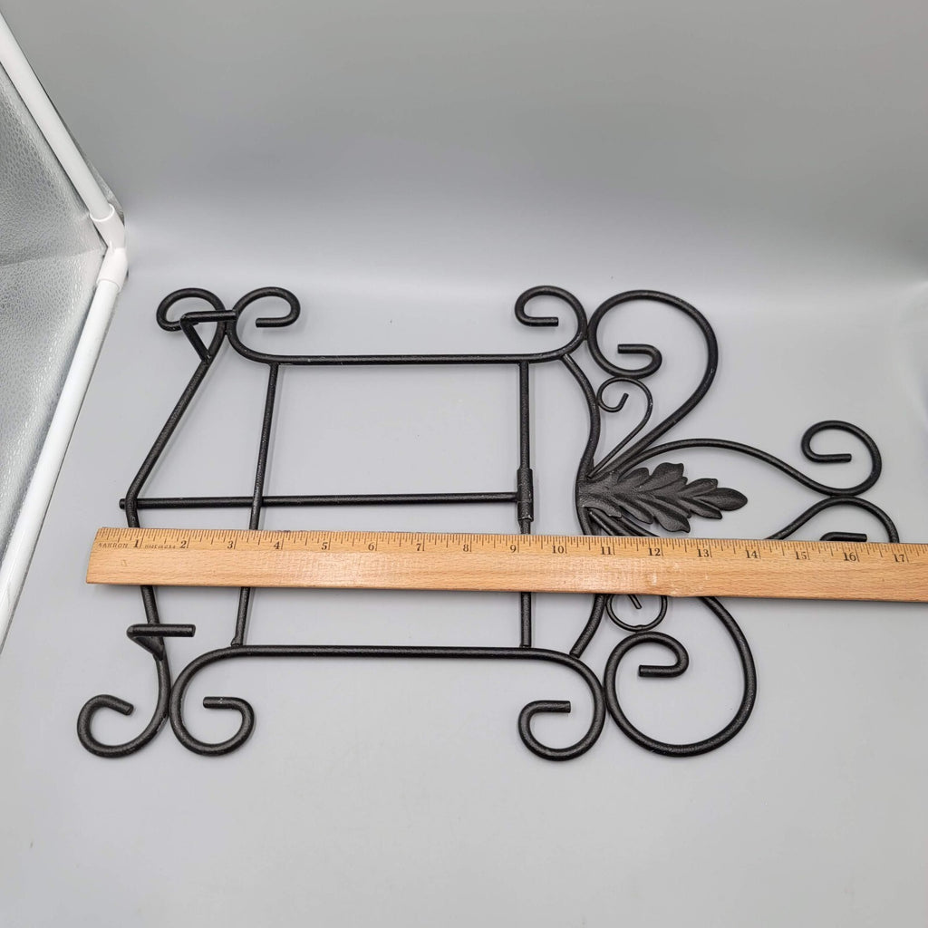 Large Tabletop Display Stand Easel Black Metal Iron Books Art Wedding Party 17in