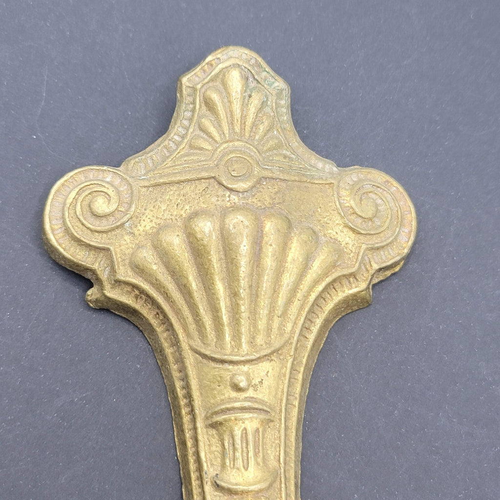 Antique Art Nouveau Deco Solid Brass Bridge Lamp Part Salvage Reclaimed