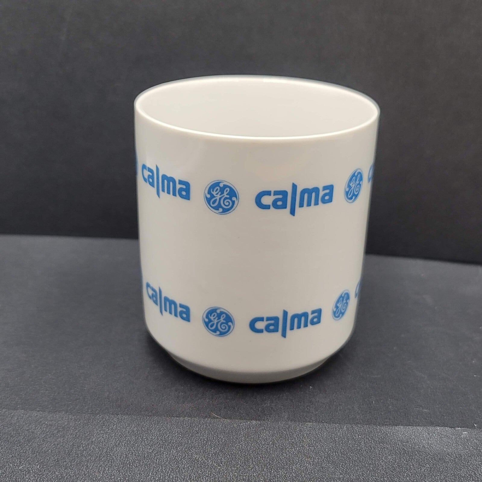 Vintage Ceramic GE Calma Coffee Mug Computer Graphics Blue Logo Tea Cup