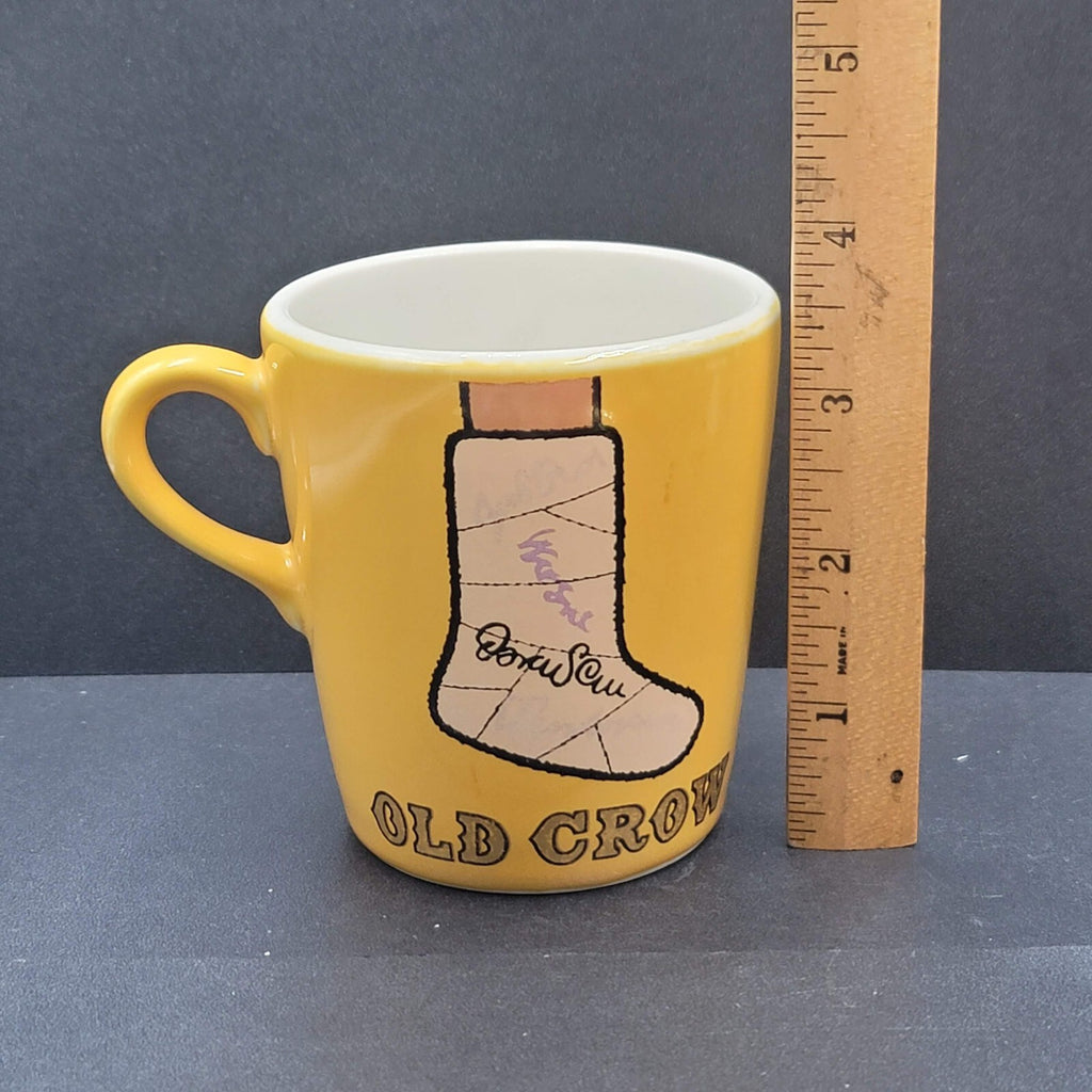 Old Crow Kentucky Whiskies Signed Cast Ceramic Mug Coffee Cup