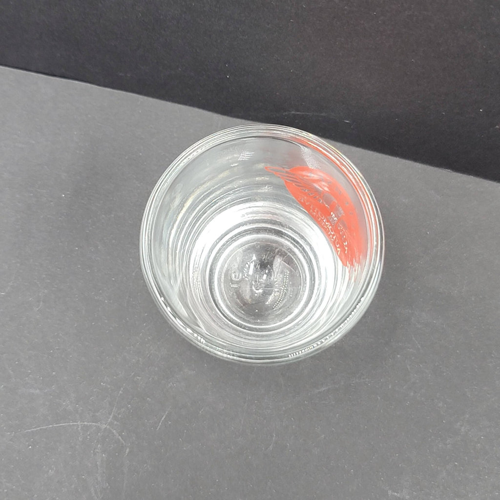 Petersen Automotive Museum Shot glass Souvenir Clear Red Lettering