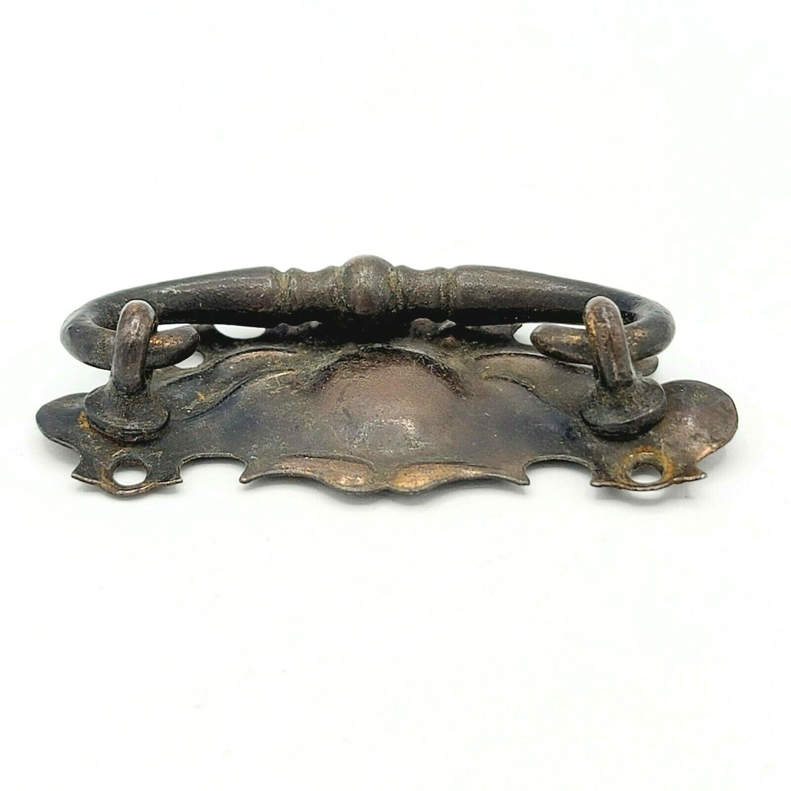 Vintage Steel Drawer Pull Bronze tone Salvage Hardware SINGLE ONLY