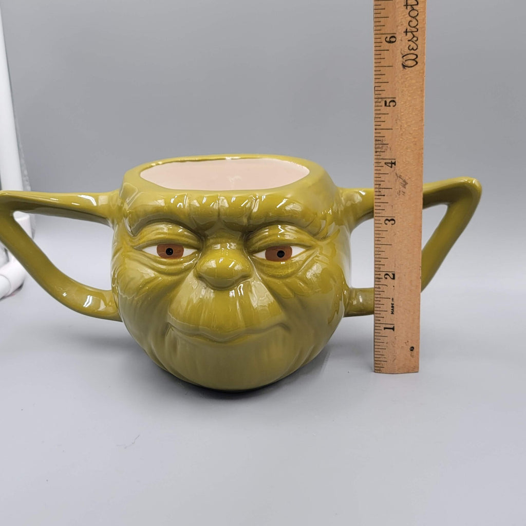Bioworld Coffee Mug Star Wars Yoda Double Handle Ceramic Lucasfilm