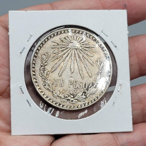 1943 Mexico Coin 1 Peso KM455
