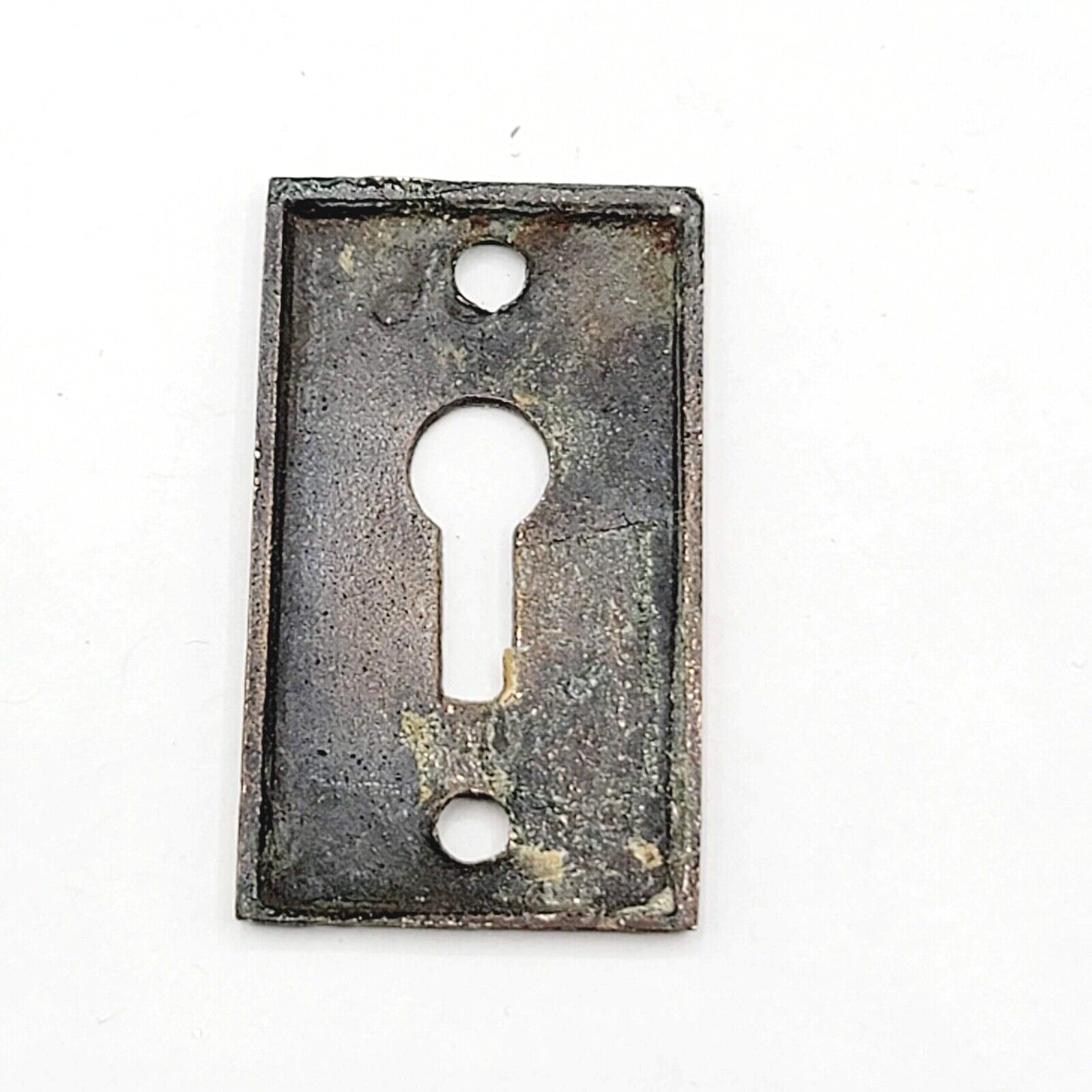 Vintage Ornate Bronze Skeleton Keyhole Escutcheon Salvage Hardware 5250