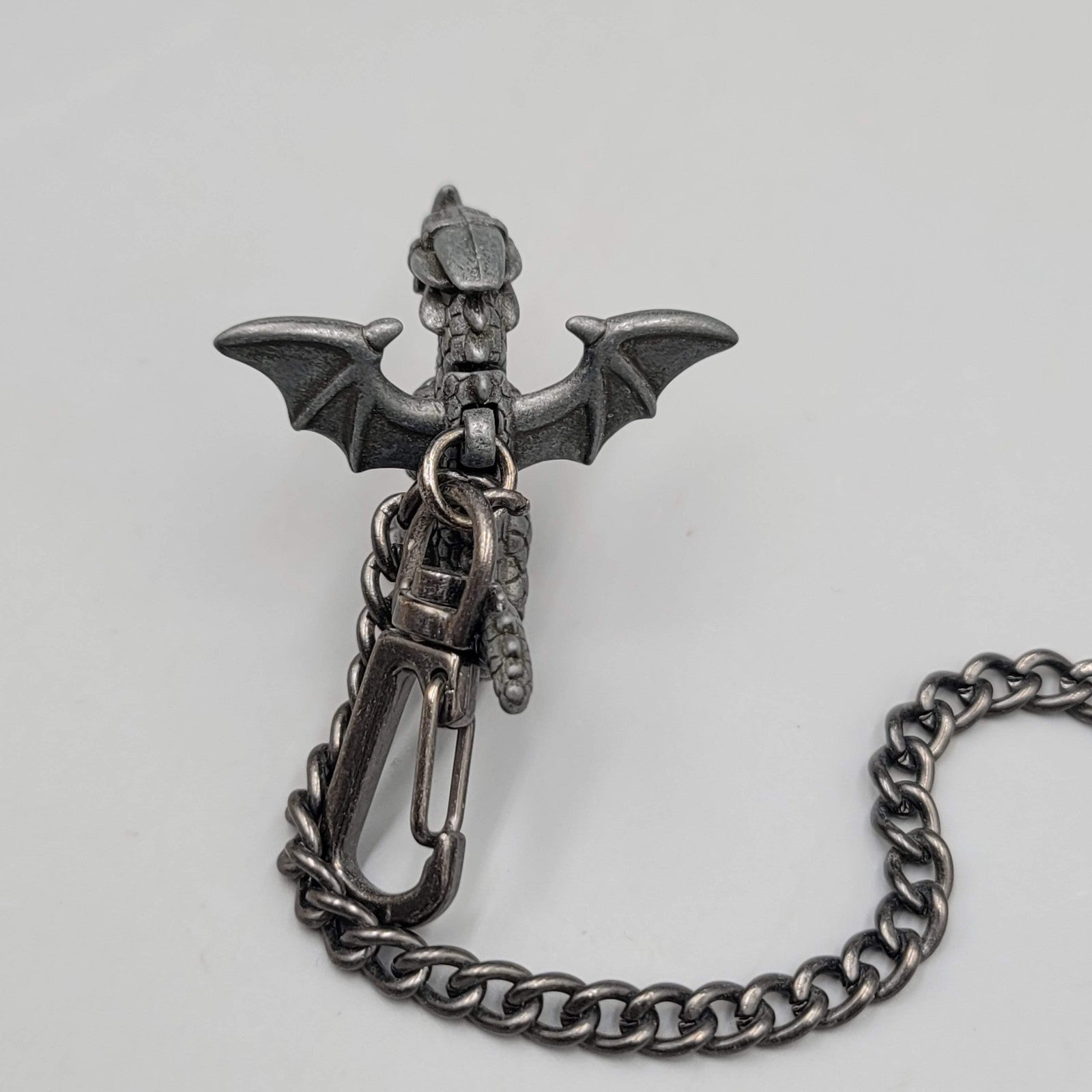 Dragon Chain Wallet Key Chain Gunmetal Gray