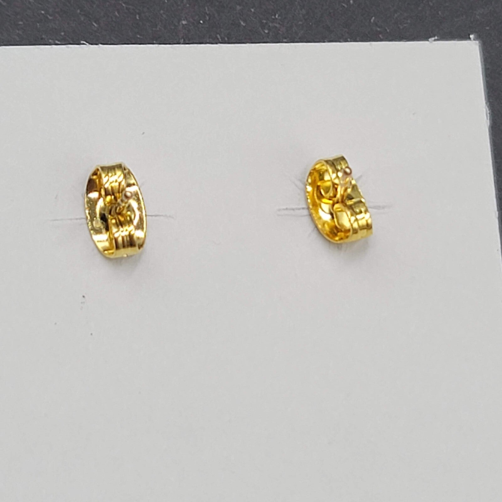 Vintage Pierced Earrings Gold tone Cowboy Boots Inlay Studs 1/2"