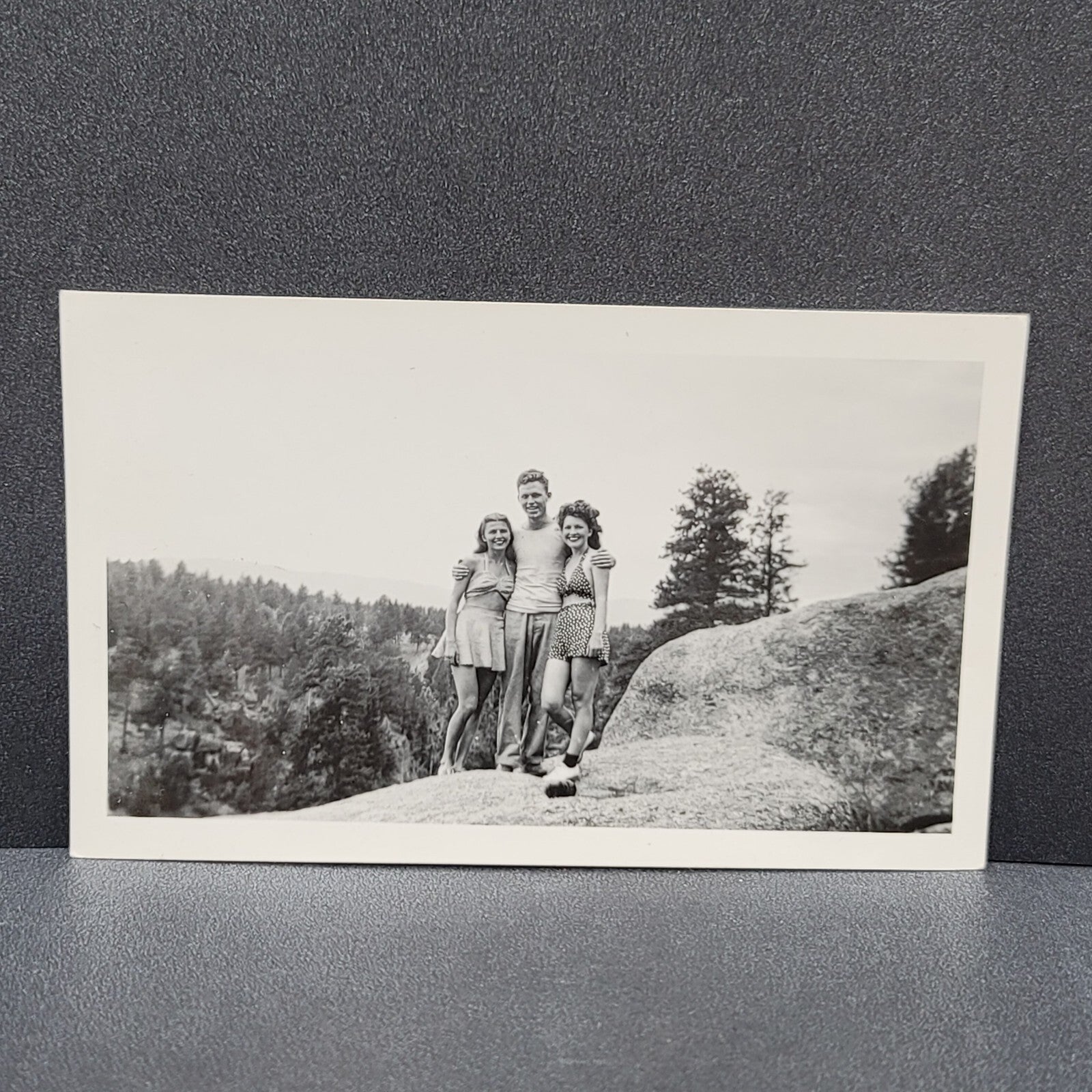 LADIES MAN Found Photo BLACK WHITE Snapshot VINTAGE Original Colorado 1940s