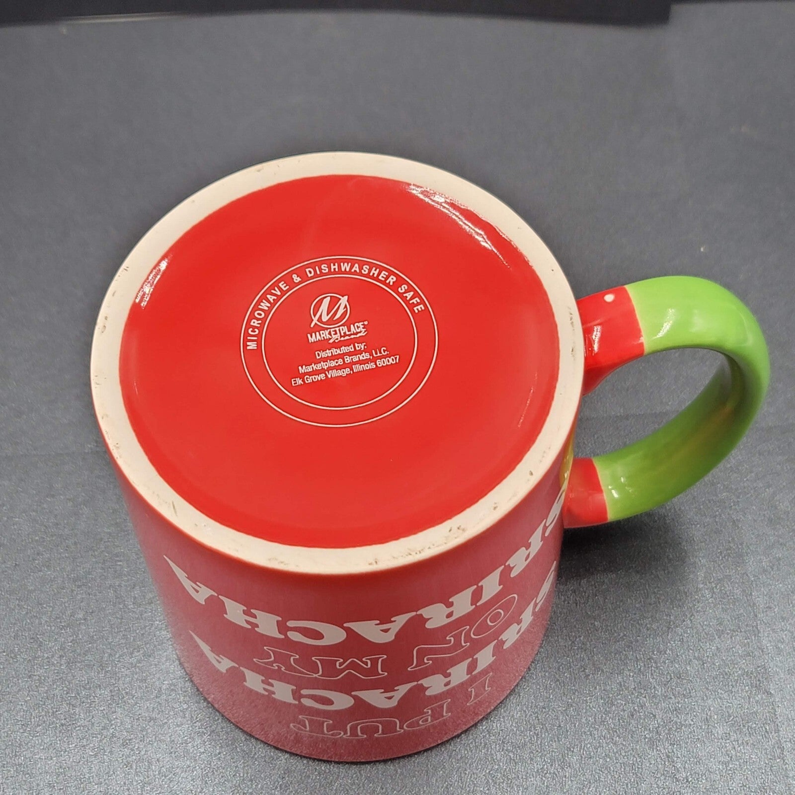Large Coffee Mug Tea Cup Red Green Rooster "I Put Sriracha on my Sriracha" 20 oz