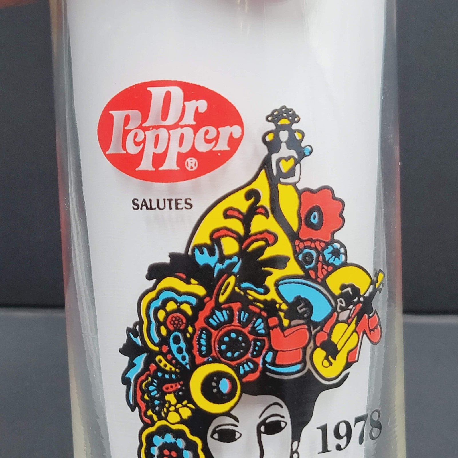 Rare 1978 San Antonio FIESTA Dr Pepper 16 oz Glasses With City Seal 