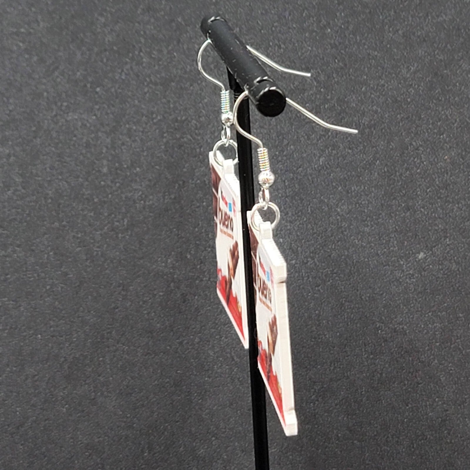 Pierced Earrings Kinder Bueno Fun Snack Dangle 1.25"