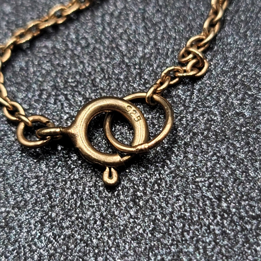 Gold Plated Sterling Silver Cubic Zirconia Pendant Necklace 16 in chain