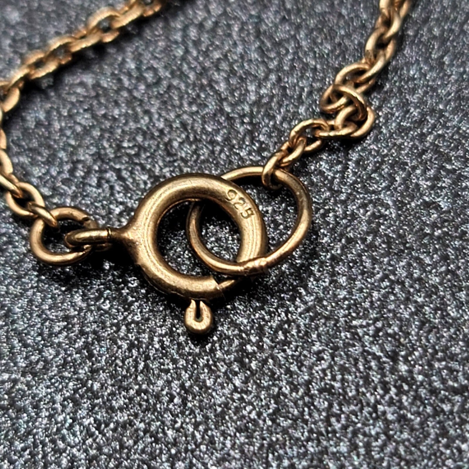 Gold Plated Sterling Silver Cubic Zirconia Pendant Necklace 16 in chain