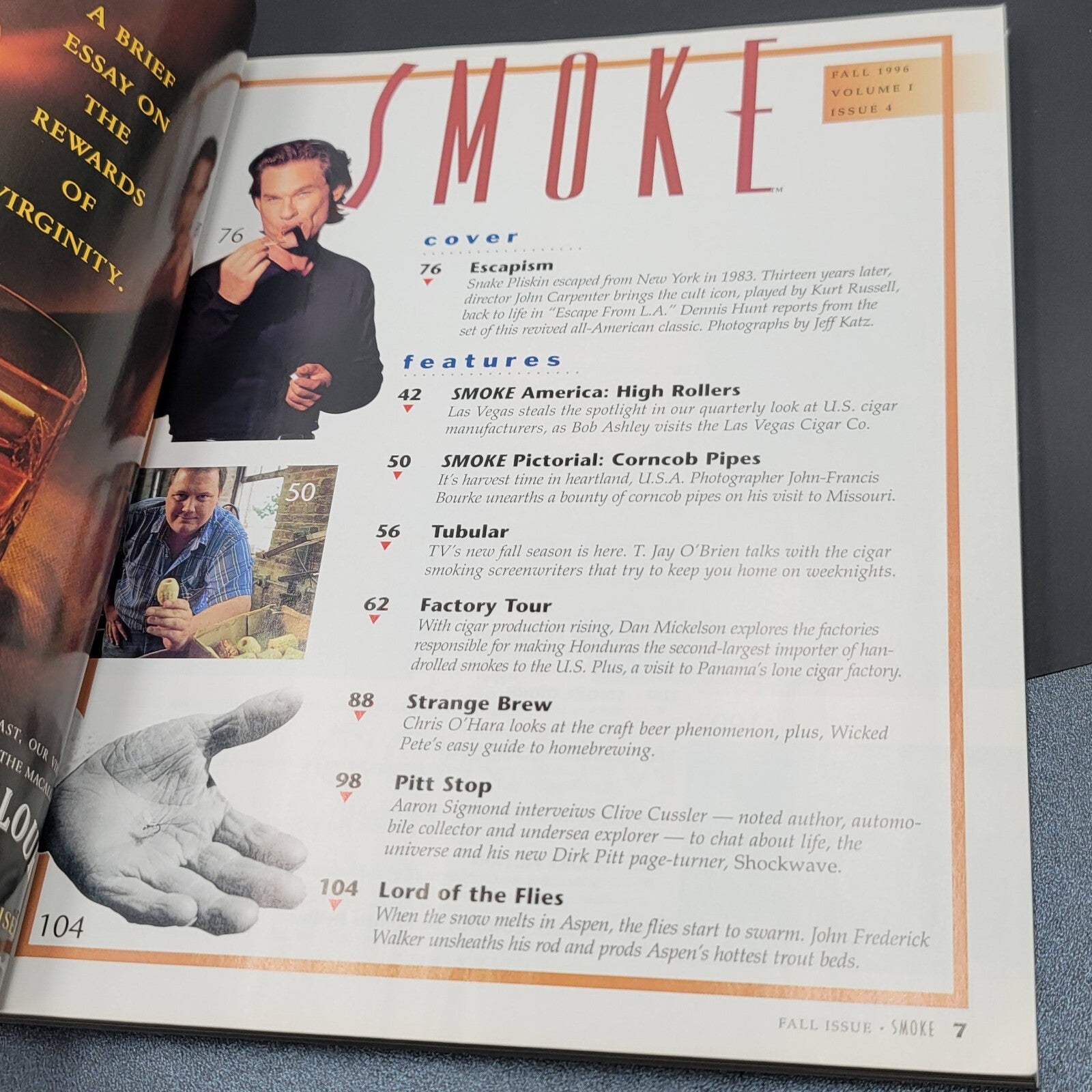 Smoke Magazine Fall 1996 Kurt Russell John Carpenter Jennifer Tilly