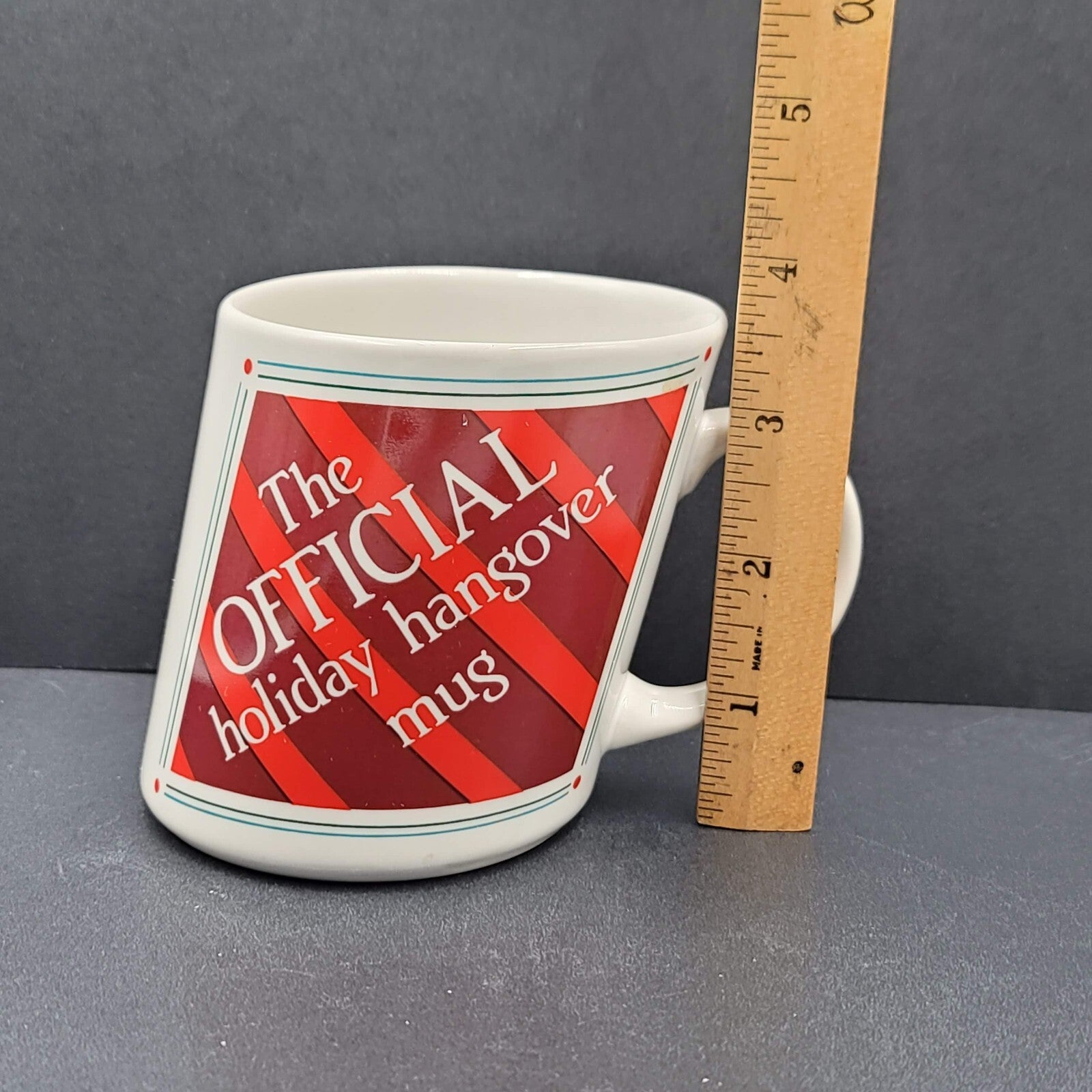 Vintage Christmas Papel Coffee Mug Slants Official Holiday Hangover Mug