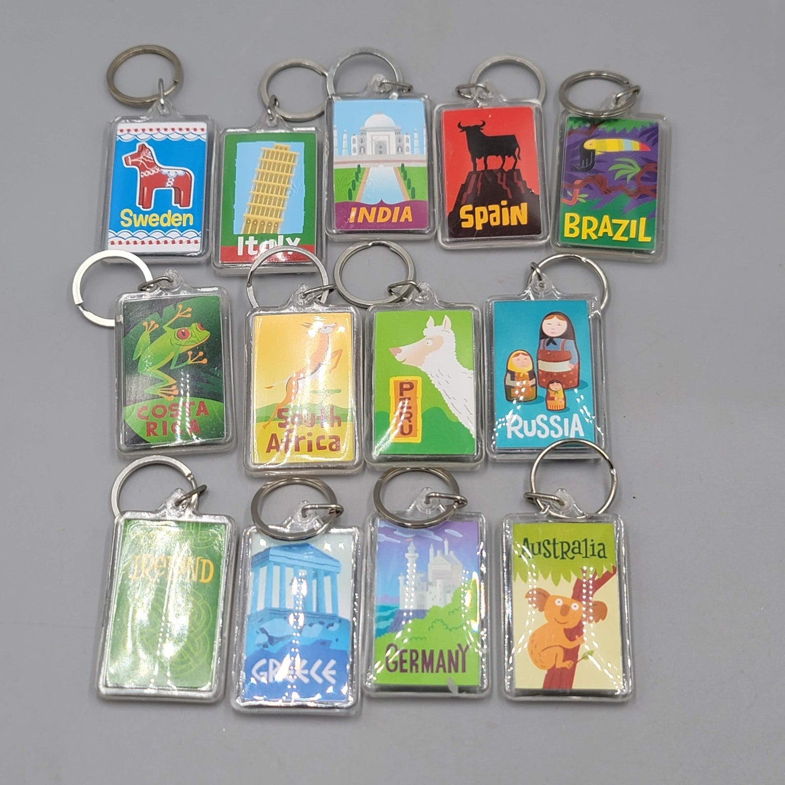 Highlights Top Secret Adventures Lot of 13 Keychains Acrylic