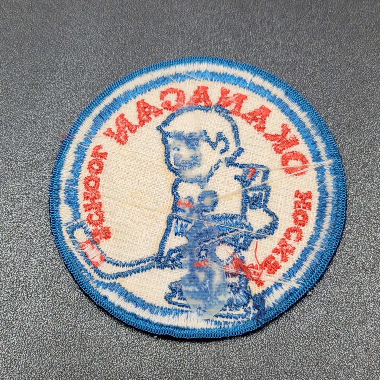 Vintage Okanagan Hockey Schools Patch BC British Columbia Canada Blue Orange 3.5