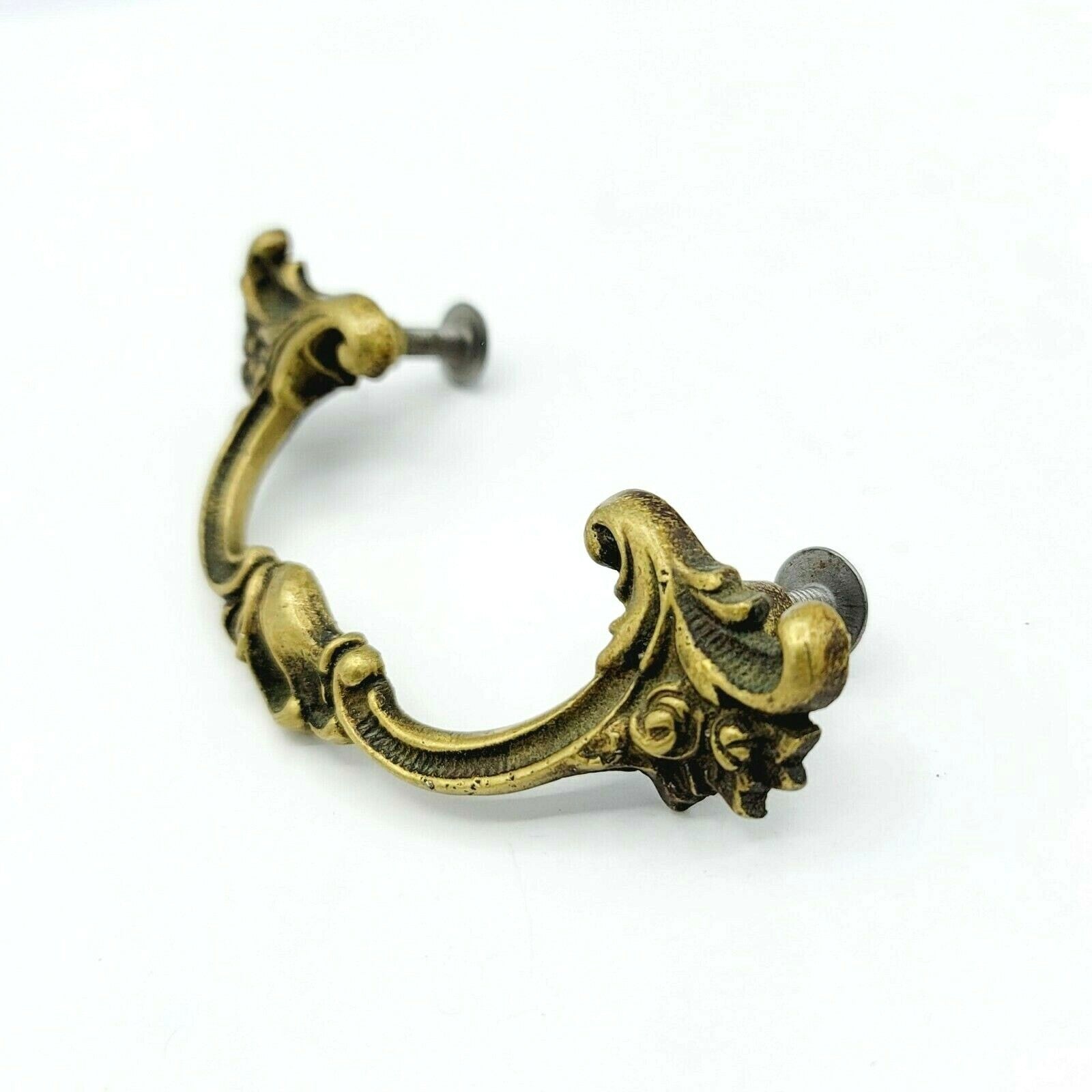 Vintage Brass Ornate Drawer Pull 3 5/8" x 1 1/2", holes 2 1/2"