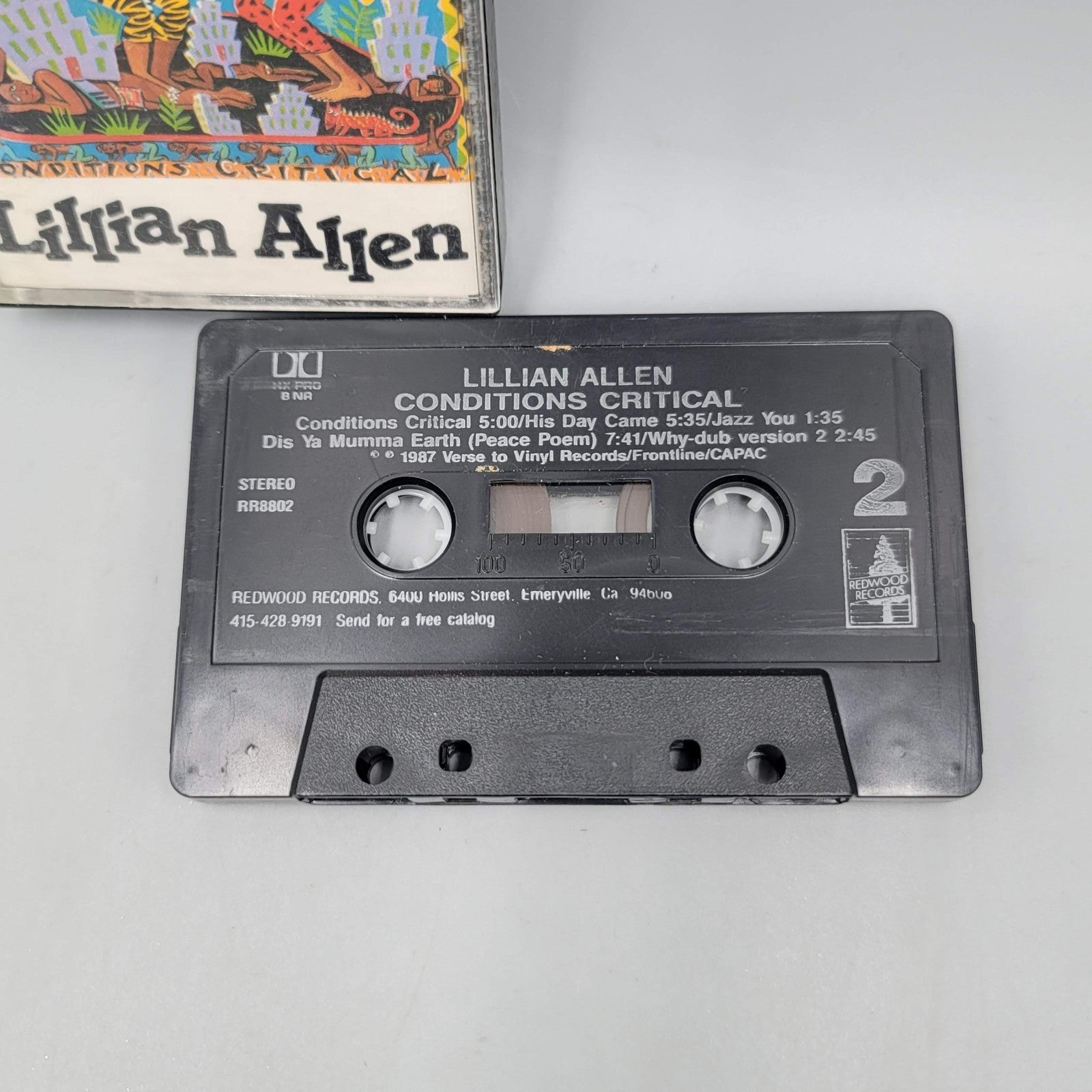 Lillian Allen  Conditions Critical Cassette Tape 1987 Redwood