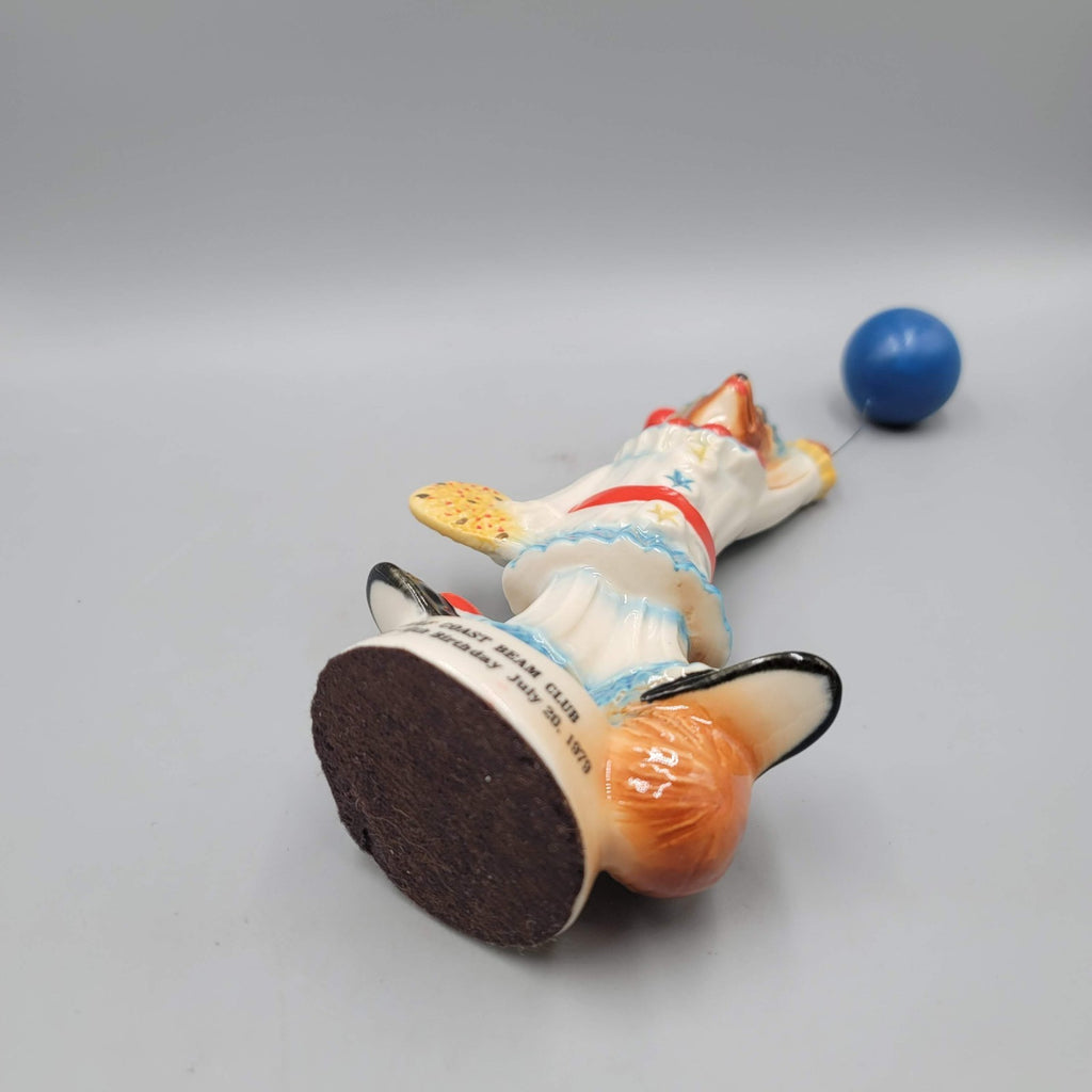 VtgJim Beam Regal China Clown Blue Balloon Decanter 1980 NE Beam Club Foxie