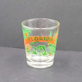 Vintage FLORIDA Shot Glass Orange Green Embossed Souvenir