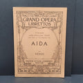 Vintage Grand Opera Librettos Italian English AIDA Verdi Oliver Ditson Co FS