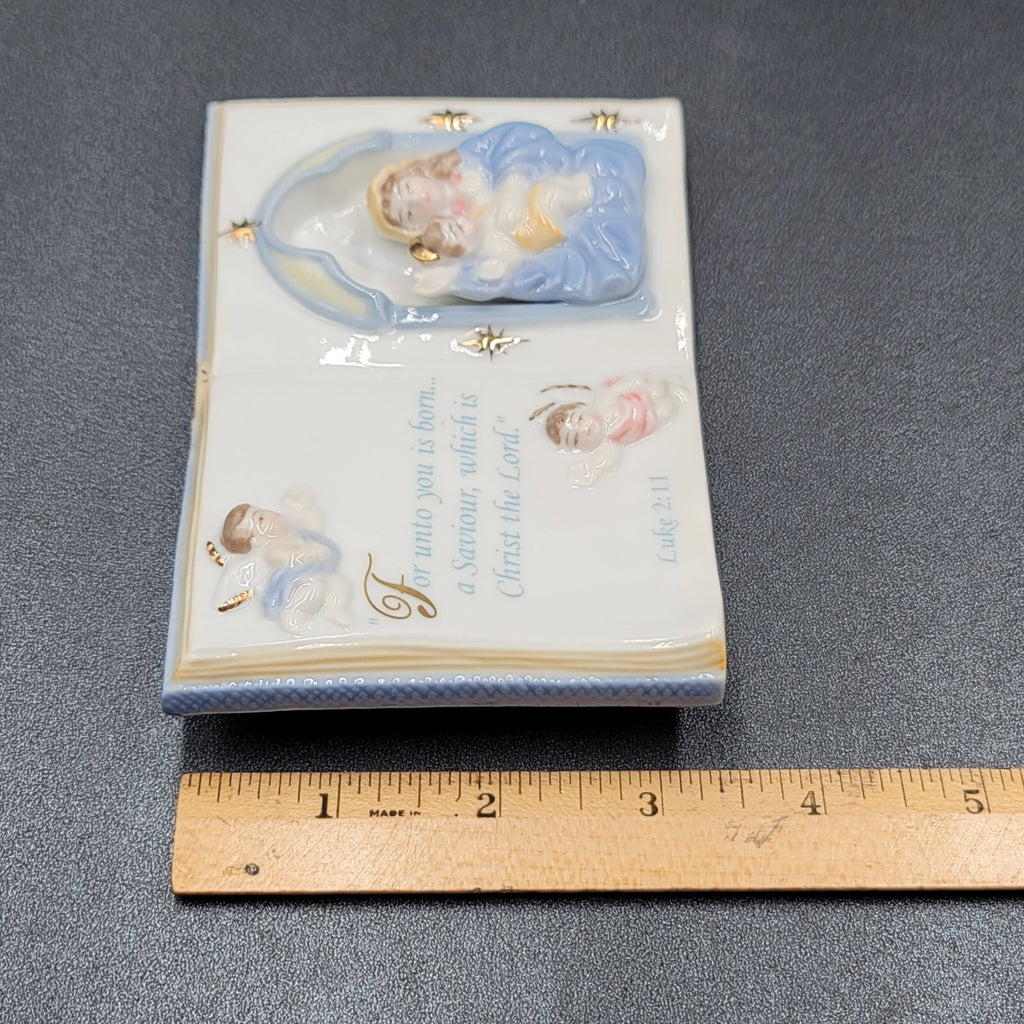 Vintage Avon Inspirational Ceramic Plaque Madonna Child Christmas